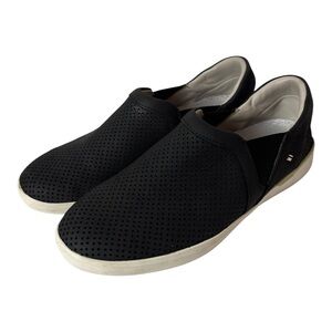 Kizik Vienna Shoes Black Slip On Comfort Nubuck Hands-Free Low Top Womens SZ 8